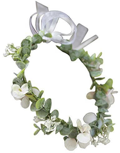 Frauen Blumenkrone Strömtes Haar Accessoires Eukalyptus Girland