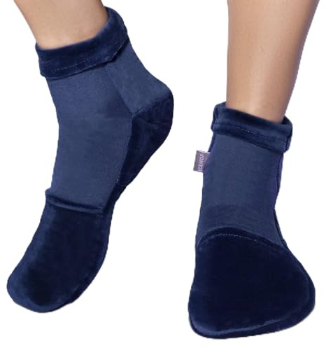 ICEHOF Calze refrigeranti con 4 impacco freddo gel (tessuto morbido) - 1 paio con gel terapia del freddo per piedi e dita per terapia chimica - Rheuma Chemo - Taglia L (EU 44 - 49)