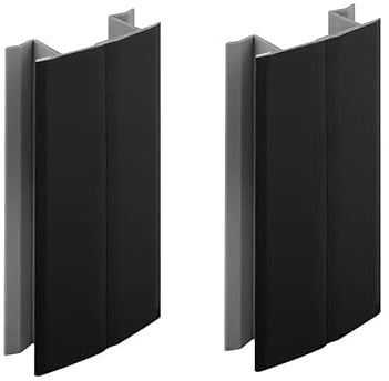 2x jonction de plinthe 150mm noir brillant multi angle angulaire coin cuisine raccord connecteur pied de meuble profil PVC plastique finition