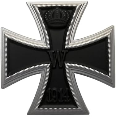 1 x erstklassiges preußisches Deutsches Eisernes Kreuz WW1 1914 Brosche, 4,5 x 4,5 cm, Harz