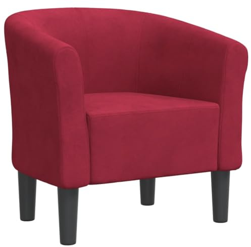 vidaXL Clubsessel Weinrot Samt