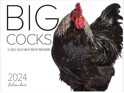 LEEINTO Wall Calendar Big Cocks 2024 Wall Calendar Funny Animal Monthly Hangings Calendar For Wildlife Artful Photography For Wildlife Lover