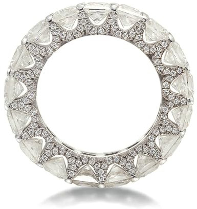 Stfery Ring Weißgold Damen 585 Ringe für Frauen 0.3ct Prinzess Moissanit Ehering für Frauen
