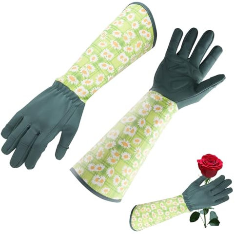 Rosenschnitt-Gartenhandschuhe,Rosenschnitt-Handschuhe, dornensicher,Langarmhandschuhe mit Unterarmschutz | Robuster Lederhandschuh für Garten- und Outdoor-Arbeiten