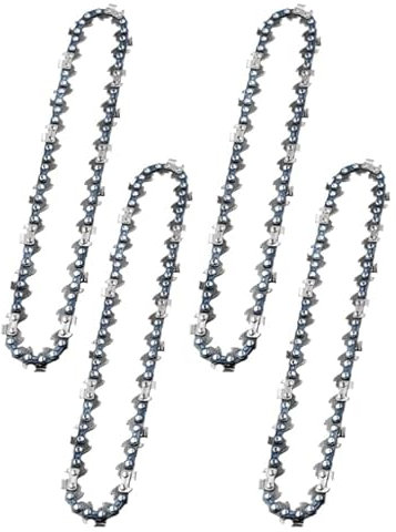 Jortmrd 4 Pezzi Catene Motosega 6 Pollici 1/4 1.1mm 37TG Catena Universali per Mini Motosega a Batteria a Mano da 6 Pollici Saw Chain per Lavorazione del Legno, Rifinitura, Giardino