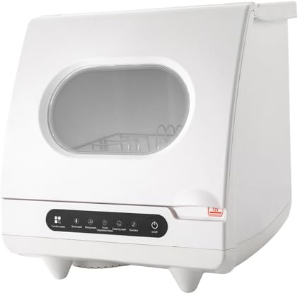 Alnemy Mini Tisch Geschirrspüler,Silence Rostfrei Geschirrspüler,effiziente portable geschirrspüler, 5L Wassertank für Wohnungen,Schlafsäle und Wohnmobile Freistehender Geschirrspüler,Spülmaschine