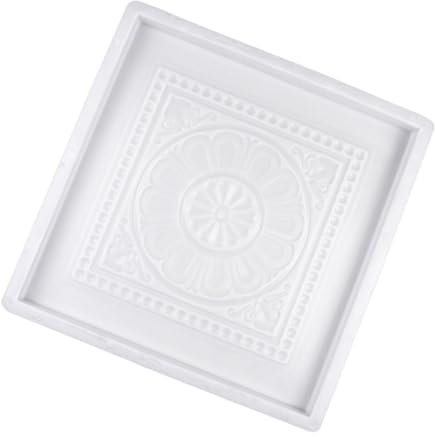 Holibanna Molde Práctico De Hormigón y Cemento Molde Reutilizable Para Baldosas De Pavimento Cuadrado Material Plástico Resistente Antideslizante Uso Exterior Para Jardín y Patio Tamaño 40x40x3,5 Cm