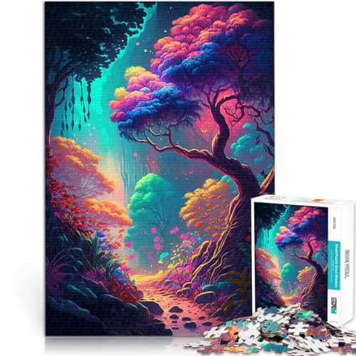 Puzzles 2000 pièces pour Adolescents Forêt enchantée 3 Jouet éducatif d'apprentissage Liste de souhaits avec Le Père Noël 70x100cm