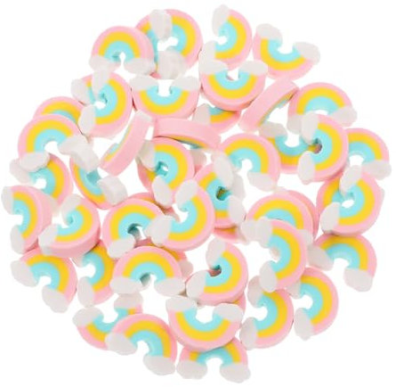 Lurrose 50 Stück Kawaii Mini Regenbogen Radiergummis Lustige Schulbedarf Weiche Tpr Radiergummis für Vielseitige Schreibwaren für Schule und Büro für Kunst und Zeichnung