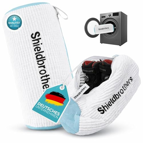 Schuhwaschbeutel Waschmaschine – 2 Stück – Waschbeutel Schuhe – Wäschesack Sneaker – Schuhbeutel Waschmaschine – Shieldbrothers® Soft Guard weiß