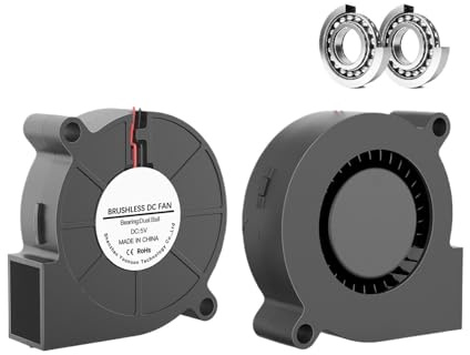 YVAAASIYC 2 uds 5015 50mm 24V DC 12V 5V Pines Doble Bola/Manga rodamiento Ventilador de refrigeración sin escobillas x 15mm Enfriador(5V Sleeve USB)