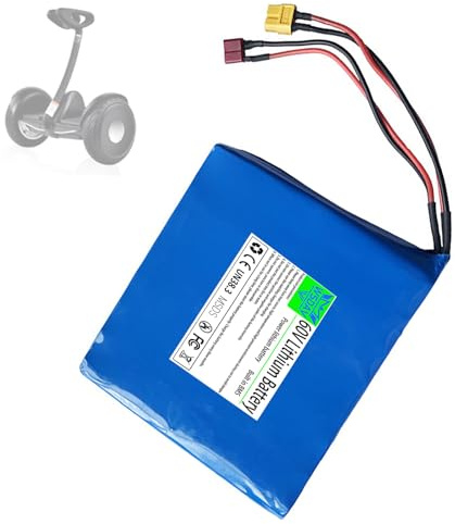 WSDAV Batería de Litio de 60V 2,2Ah para Patinete eléctrico. Batería de Iones de Litio de Alta Capacidad 60 voltios para Kit de Motor de Monociclo/Coche autoequilibrado 132W.
