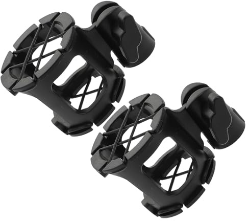 DECOMELODY Soporte Amortiguador para Micrófono de Condensador Negro 2 Piezas, Clip Antivibración de Plástico Estructura de Panal para Estudio de Grabación, Música y Podcast