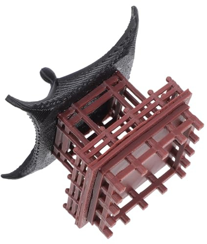 Sewroro Statua in Plastica del Padiglione Cinese Miniatura per Decorazione da Tavolo e Micro Paesaggio, Ornamento per Interni ed Esterni, Decorazione Bonsai e Casa
