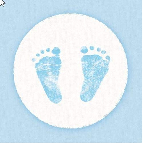 40 Servietten Blau Baby Junge Shower Füße Geburt Taufe Tischdeko Serviettendeko Party Gedeckter Tisch