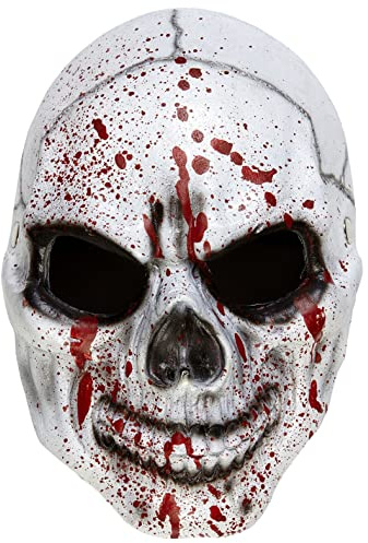 W WIDMANN MILANO Party Fashion - Totenkopf Latexmaske | Schädelmaske für Halloween, Karneval, Horror, Zombie und Skelett Kostüme