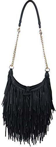 Lanpet Women Fringe Tassel Cross Body Bag Leisure Shoulder Bag