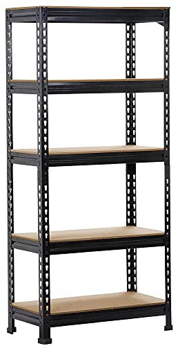 Yaheetech Scaffale Metallo Garage Scaffalatura Metalliche 150x70x30 cm a 5 Ripiani Scaffali da Magazzino Regolabili Carico Massimo per Ripiano 150 KG