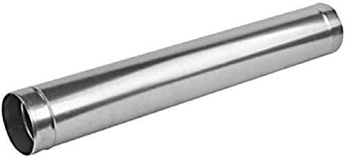 Tuyau métallique rigide | Tuyau de ventilation en acier galvanisé | Tuyau de canalisation de cheminée | 1000 mm / 1 m