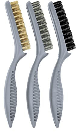ROLLINGDOG Wire Brush for Cleaning - Dust Removal Stripping Paint Rust And Corrosion Cleaning Tiles Stainless Steel Brass and Nylon