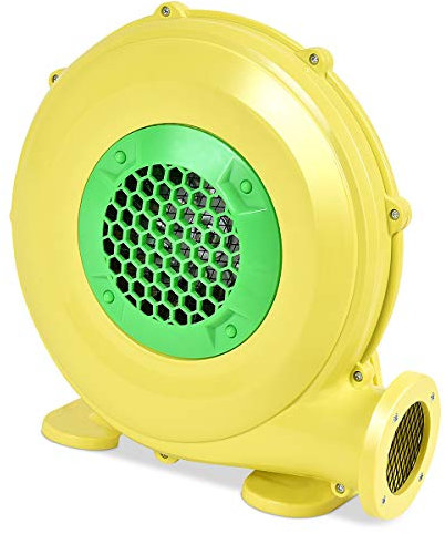 GOPLUS 450 W Castillo Hinchable Soplador, 220-240V Bomba de Castillo, Adecuado para Todo Tipo de Castillos hinchables Grandes Juguetes Inflables, Ventilador Radial, Ventilador de Extracción, Amarillo