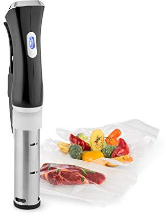 Klarstein QuickStick Mixeur plongeant sous vide (1 300 W, 20 litres, thermostat, minuteur, réglage de la température, écran LCD, bleu et noir