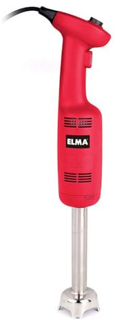 ELMA Batidora de Mano Industrial Crusher Series | Trituradora Profesional, Velocidad Variable 6000~20000 rpm, 270W, Brazo de 16 cm de Acero Inoxidable, Color Rojo