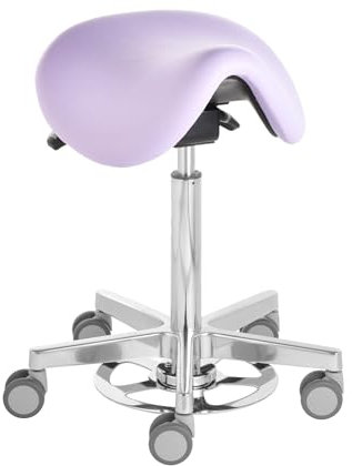 Prova Nova GmbH Sattelhocker docy® Lugano 4655, Sitzhöhe ca. 58-77 cm, Polsterdekor:Stamskin Lavendel