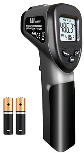 hito Infrared Thermometer Gun -58°F to 1112°F (-50℃~600℃) Laser Temperature Gun with Backlit LCD for Cooking/Pizza/Oven/Refrigerator/Vehicle Repair (Not for Human)