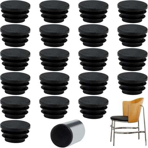 Hugwish 20pcs Lamellenstopfen Rund 30mm 16-100mm für Außenrohrdurchmesser, rohrstopfen rund, stuhlbein stopfen, Kunststoff stopfen, rohrverschlussstopfen, kunststoffkappen für rohre (30mm 20pcs)
