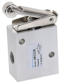UYCUODLUY 1PCS Pneumatic Valve Switch JM322R 2 Position 3 Way Female Thread 1/4 12mm Roller Lever Air Mechanical Valve(No Fittings)
