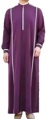 Qamis Homme Confortable Léger Manches Longues Traditionnel Chemise Tunique Abaya KaftanThobe Longue Chemise Solide Musulmans Robe Musulmanes Blouse