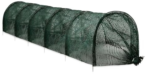 QIODAZOO Filet de jardin, tunnel à légumes pliable, filet de protection contre les insectes de jardin, maille de protection des légumes, vert, pour papillon, oiseau (45 x 300 cm)