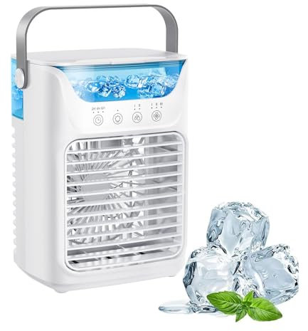 Bärbar Luftkonditionering, 700 Ml Mini Luftkonditioneringsapparater 3 Hastigheter, Personlig Luftkonditioneringsenhet Med 7 Led-ljus Förångande Luftkylare, 2-6h Timer Bärbar Ac Air Conditioner