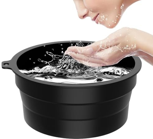 Kühlbecken – Silikonschale für Gesicht, Eistablett | Platzsparendes Beauty-Gadget, Pflege im Innen- und Außenbereich, faltbar, mit Kaltbad-Kompressen, beruhigende Wäsche für Erwachsene, Männer, Frauen
