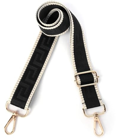 Schulterriemen für Taschen, Schultergurt Taschengurt Schwarz 3.8cm Breit, Taschengurt Schwarz für Umhängetasche, Tragegurt Tasche with Gold Schnalle, Taschengurte zum Wechseln für Schultertasche Trag