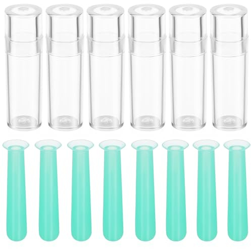 LIFKICH 15 Pcs Silicone Lens Remover Tools Portable Lens Applicator Plunger for Contact Lenses Gentle Design for Easy Insertion and Removal Compact Green