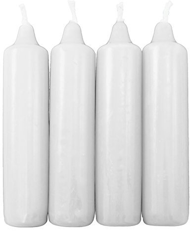 25er Pack Adventskerzen weiß ca. 23 x 105 mm (25 x 4 Stück) Weihnachtskerzen, Christbaumkerzen, Pyramidenkerzen, Baumkerzen, Kerzen
