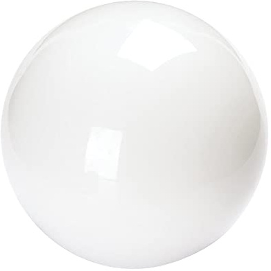 Ersatzglas als Lampenschirm (Ø 135 mm), Lochmaß E14 42 mm, Glaskugel für Kronleuchter, Wandleuchten, Pendelleuchten, Stehleuchten, Weiß glänzend