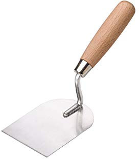 Colorus Profi Stuckateur Spachtel 80 m | Gipserspachtel Edelstahl | Stukkateurspachtel mit Holzgriff | Gipsspachtel Spachtelkelle Putzerkelle | Stuckateurwerkzeug