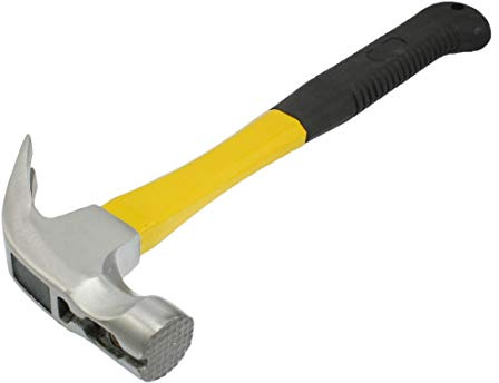 Aexit Yellow Black Plastic Handle Textured Round Head Metal Claw H-ammer (b588ef2d3677cfb0276e713bad2c320d)