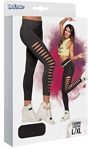 Boland - Leggings Gaps, mit Cutouts und Stretch-Anteil, 80er-Jahre-Kostüm, Karneval, Themenparty, Mottoparty