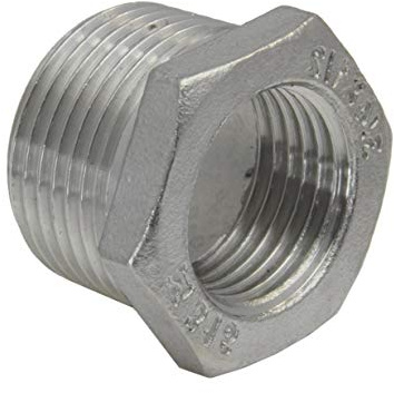 Hochdruck Reduziernippel M 22 x 1,5 (AG) - G 3/8 (IG), Stahl verzinkt 250 bar