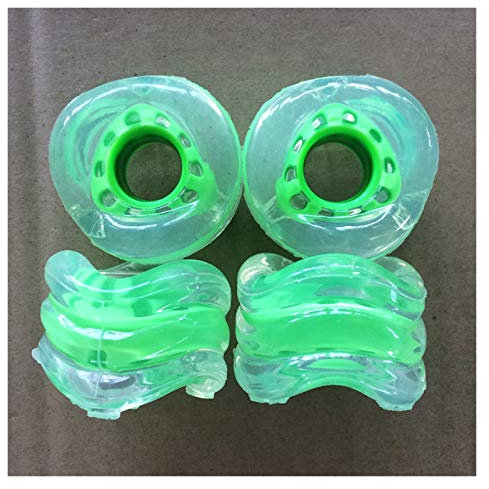 Skateboards Skateboard-Räder, Set von 4 stücke 60x45mm Sharkwheels, 85A Skateboard Räder Longboard-Räder, DIY Bunte Räder Für Kinder und Anfänger (Color : Green)