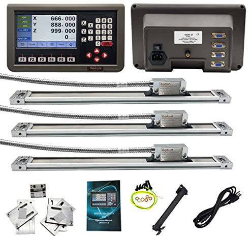 3 Axis DRO Digital Readout for Milling Machine Lathe Machine 3pcs Magnetic Scale 5um IP67 Sealing Protection (3pcs Customized Magnetic Scale)