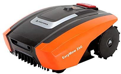 Yard Force EasyMow 260B Robotic Lawnmower with additional protection with built-in sensors: lift, obstacle, turnover, Tilt for lawns, Orange, 260 m²