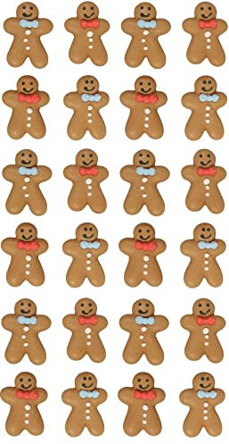 Abacus Cards Gingerbread Men Edible Cake Cupcake Decorations x24 (429)