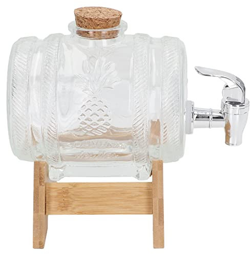 Distributeur de boissons, distributeur de bocaux à vin scellés en verre épais avec robinet, baril de whisky en verre hermétique et anti-fuite, cadeaux distributeurs de liqueur, pour réfrigérateur,