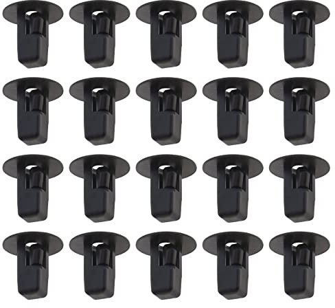 ECSiNG 100 Stück Motorhauben-Stoßstangen-Kotflügel-Auskleidung Clip 90189-06065 Verkleidung Clip Motorabdeckung Verschluss Spritzschutz Halter Nietenclips Nylon Schwarz