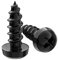 Lot de 20 vis à tôle à tête plate cruciforme - Noir galvanisé, inoxydable - Vis à tôle autotaraudeuses cruciformes (20, 3,9 x 16)